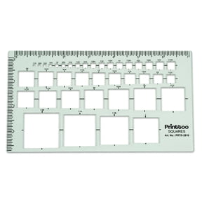 Printtoo Square Geometry Template Drafting Stencil Ruler Technical Tool Set
