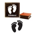 thumbnail image 1 of Printtoo Square Stamp Feet Print Pattern Wooden Rubber Baby Shower Stamps Scrap-booking-3 x 3 Inches, 1 of 2