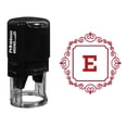 thumbnail image 1 of Printtoo Square Swirl Border E Alphabet Monogram Initial Office Stationery Self Inking R-40 Rubber Stamp, 1 of 4
