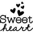 thumbnail image 1 of Printtoo Sweet Heart Word Design Wooden Rubber Stamp Diary Card Print Block-4 x 4 Inches, 1 of 1