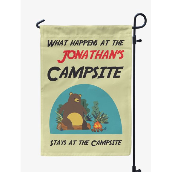 Printtoo Tan Custom Garden Summer Camping Flags Personalized Outdoor GardenFlagsCamp Decor Accessory Double SidedFlags12.5x18 Inches