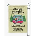 thumbnail image 1 of Printtoo Tan Happy Campers Retro Camp Trailer Camping Flags Personalized Outdoor GardenFlagsCamp Decor Accessory Double SidedFlags12.5x18 Inches, 1 of 4