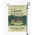 thumbnail image 1 of Printtoo Tan Home Is Where We Park It Class C Motorhome 12.5x18 Inches Double SidedFlagsDouble Sided CampFlagCampsiteFlagPersonalized Camping Flags, 1 of 4