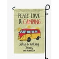 thumbnail image 1 of Printtoo Tan Peace| Love & Camping Caravans Personalized Camping Flags For Campers Double SidedFlagCampsiteFlagOutdoor Garden Sign, 1 of 4