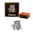 thumbnail image 1 of Printtoo Tiger Face Pattern Square Wooden Rubber Stamp Crafting Textile Stamps-3 x 3 Inches, 1 of 2