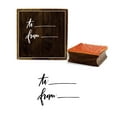 thumbnail image 1 of Printtoo To And From Word Design Square Wooden Rubber Stamp Diary Card Block-5 x 5 Inches, 1 of 2