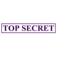 thumbnail image 1 of Printtoo Top Secret Self Inking Rubber Stamp Pre-Inked Office Stamp- Home Office Business Stationery, Purple- 42 x 9 mm, 1 of 7