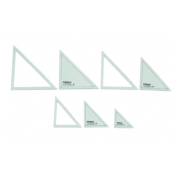 Printtoo Triangle Quilting Template Set for Fabric Cutting & Patchwork