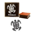 thumbnail image 1 of Printtoo Turtle Pattern Wooden Rubber Stamp Scrap-booking Craft Textile Block-5 x 5 Inches, 1 of 2