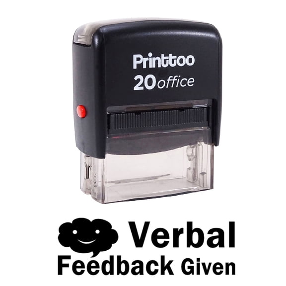 Printtoo VERBAL FEEDBACK GIVEN Self Inking Rubber Stamp Office Stationary Custom Stamp-Black