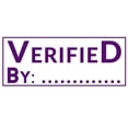 thumbnail image 1 of Printtoo Verified Self Inking Rubber Stamp Pre-Inked Office Stamp- Home Office Business Stationery, 47 x 20 mm Purple, 1 of 7
