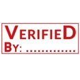 thumbnail image 1 of Printtoo Verified Self Inking Rubber Stamp Pre-Inked Office Stamp- Home Office Business Stationery, 47 x 20 mm Red, 1 of 7