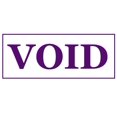thumbnail image 1 of Printtoo Void Self Inking Rubber Stamp Pre-Inked Office Stamp- Home Office Business Stationery, 47 x 20 mm Purple, 1 of 7