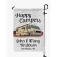 thumbnail image 1 of Printtoo White Happy Campers Caravans 12.5x18 Inches Double SidedFlagsDouble Sided CampFlagCampsiteFlagPersonalized Camping Flags, 1 of 4