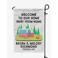 thumbnail image 1 of Printtoo White Welcome To Our Home Away From Home Campsite Personalized Camping Flags For Campers Double Sided CampsiteFlagOutdoor GardenFlags, 1 of 4
