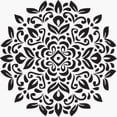 thumbnail image 1 of Printtoo Wooden Rubber Stamp Floral Mandala Pattern Scrap-booking Craft Textile-2 Inch, 1 of 1