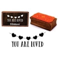 thumbnail image 1 of Printtoo You Are Loved Heart String Rectangular Wooden Rubber Stamp Block Scrap-Booking, 1 of 2