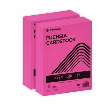 Printworks Bright Color Cardstock, Fuchsia Pink, 8.5 x 11, 65 lb, 500 Sheets