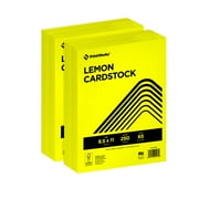 Printworks Bright Color Cardstock, Lemon Yellow, 8.5 x 11, 65 lb, 500 Sheets