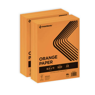 Staples 490881 Brights Colored Paper 8 1/2-Inch x 11-Inch Orange 500/Ream