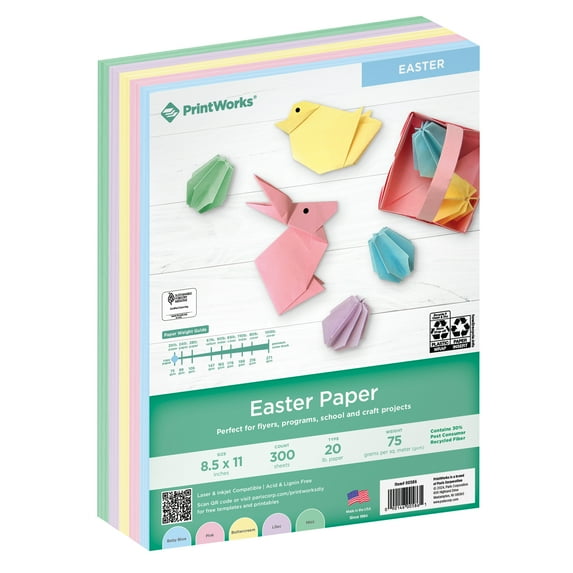 Printworks Easter Paper, Assorted Colors, 8.5 x 11, 300 Sheets