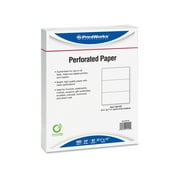 Printworks, PRB04122, Pre-Perforated Paper for Invoices, Statements, Gift Certificates, 500 / Ream, White