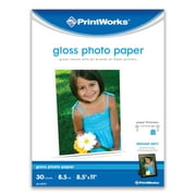Printworks Photo Paper, Gloss, 8.5in x 11in, 30 Sheets in Pack, 00470
