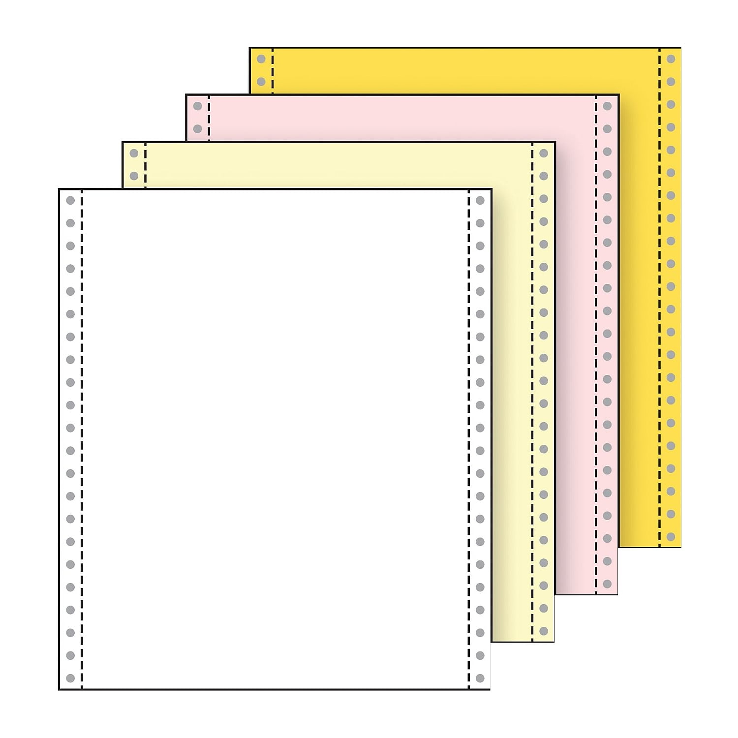 Printworks Professional 4 Part Blank Computer Paper 9 1/2 x 11 White/Canary 800 Sheets 02234