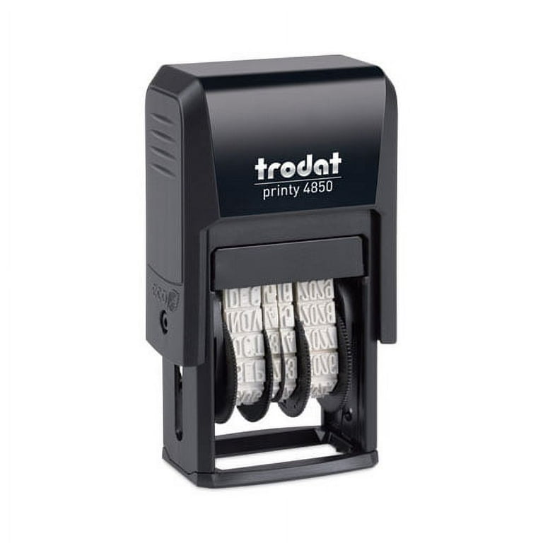 Printy Economy Micro 5-in-1 Date Stamp with Text Plates, Self-Inking, 1 Printy Economy Micro 5-in-1 Date Stamp with Text Plates, Self-Inking, 1