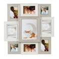 Prinz 9Opening MultiSized Wall Collage Picture Frame, Rustic White