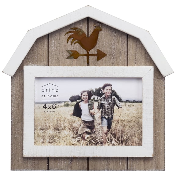 Prinz Barn Frame 6x4 Natural Wood With Rooster