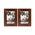 thumbnail image 1 of Prinz Dakota Dark Walnut Wood Tabletop Picture Frames, Pack of 2, Holds 4x6 Photos, 1 of 5