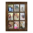 thumbnail image 1 of Prinz Homestead Distressed Walnut 9-Opening Collage Picture Frame, for 4x6 Photos, Wall Hanging, 1 of 5
