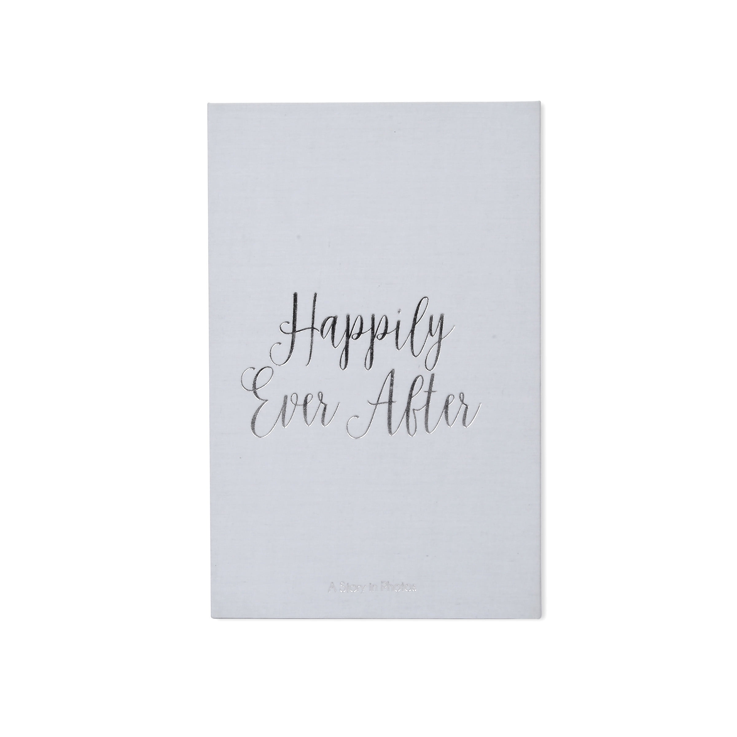 Gray Linen Happily Ever After Wedding Photo Album
