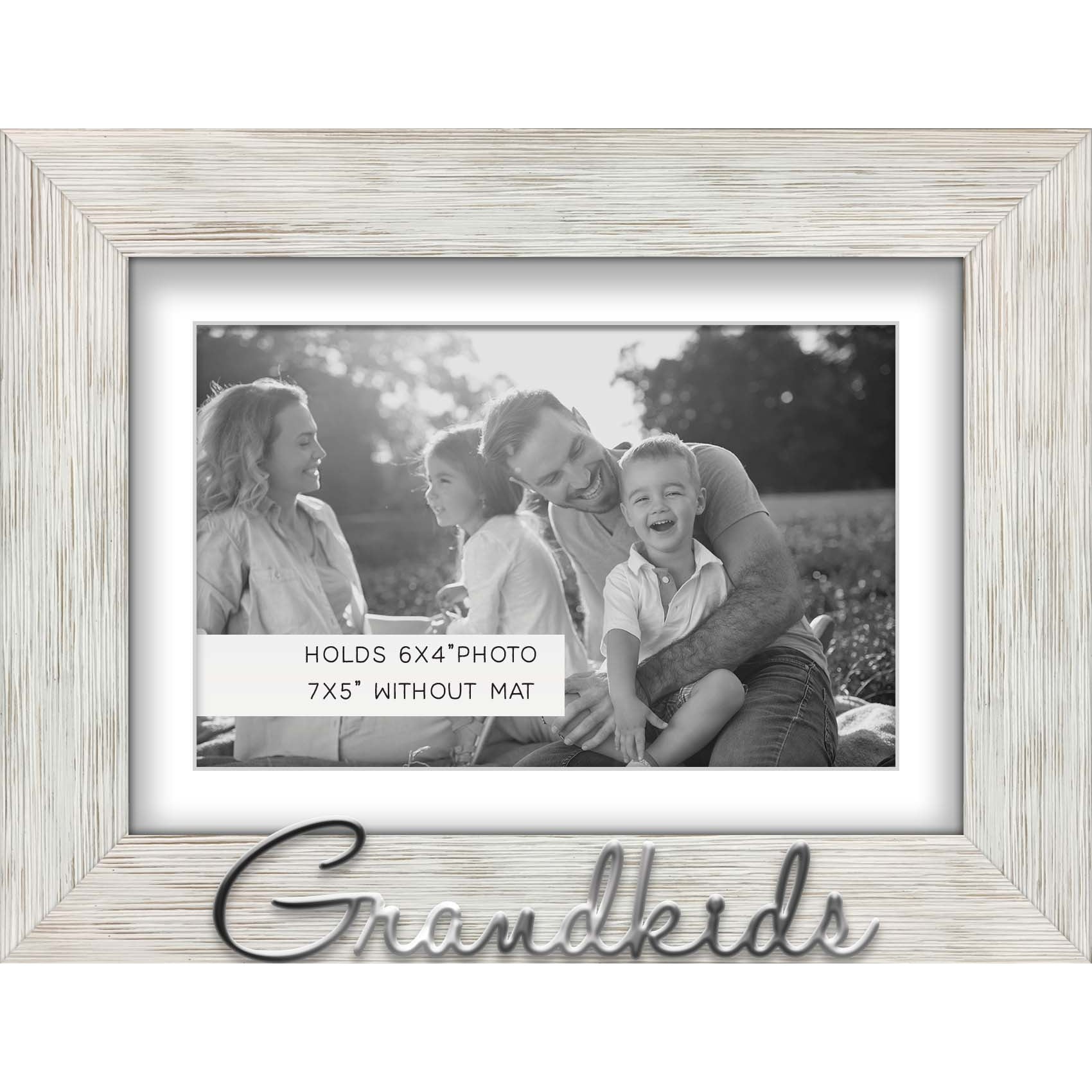 Giftgarden 4x6 Picture Frame Set of 4 White Wood Grain Frames for 4x6  Photos with Mat or 5x7 without Mat, Wall or Tabletop Display