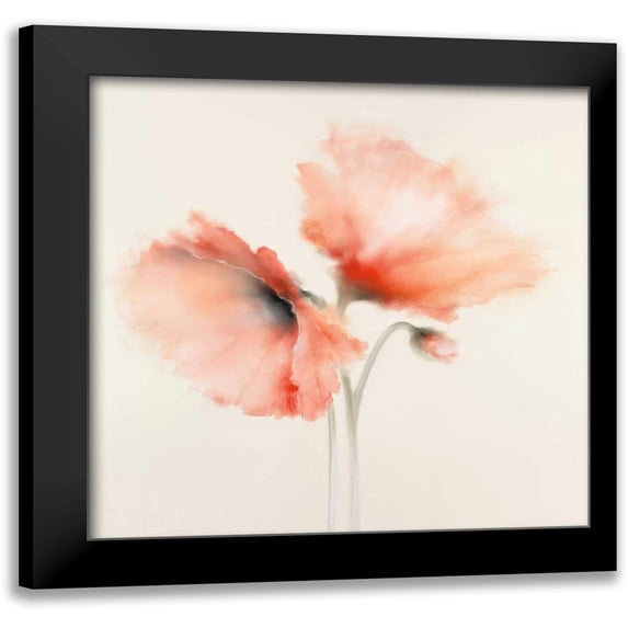 Prior, J.P. 12x12 Black Modern Framed Museum Art Print Titled - Pink Chiffon I