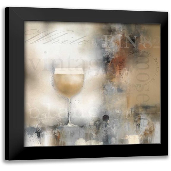 Prior, J.P. 20x20 Black Modern Framed Museum Art Print Titled - Moonlight Landing and the Egret
