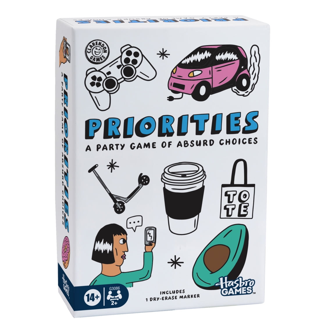Priorities Game, Hilarious Party Game of Absurd Choices, Card Games for Adults and Teens, White Elephant Gifts, 14 and Up