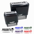 thumbnail image 1 of Priority Mail Service Expedited Running Person Self-Inking Rubber Stamp Ink Stamper for Business Office - Fuchsia Ink - Large 2-2/4 Inch, 1 of 7