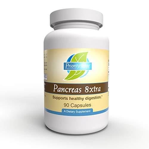 Priority One Vitamins Pancreas 8X 90 Capsules Pancreatic enzymes amylase, lipase, and protease