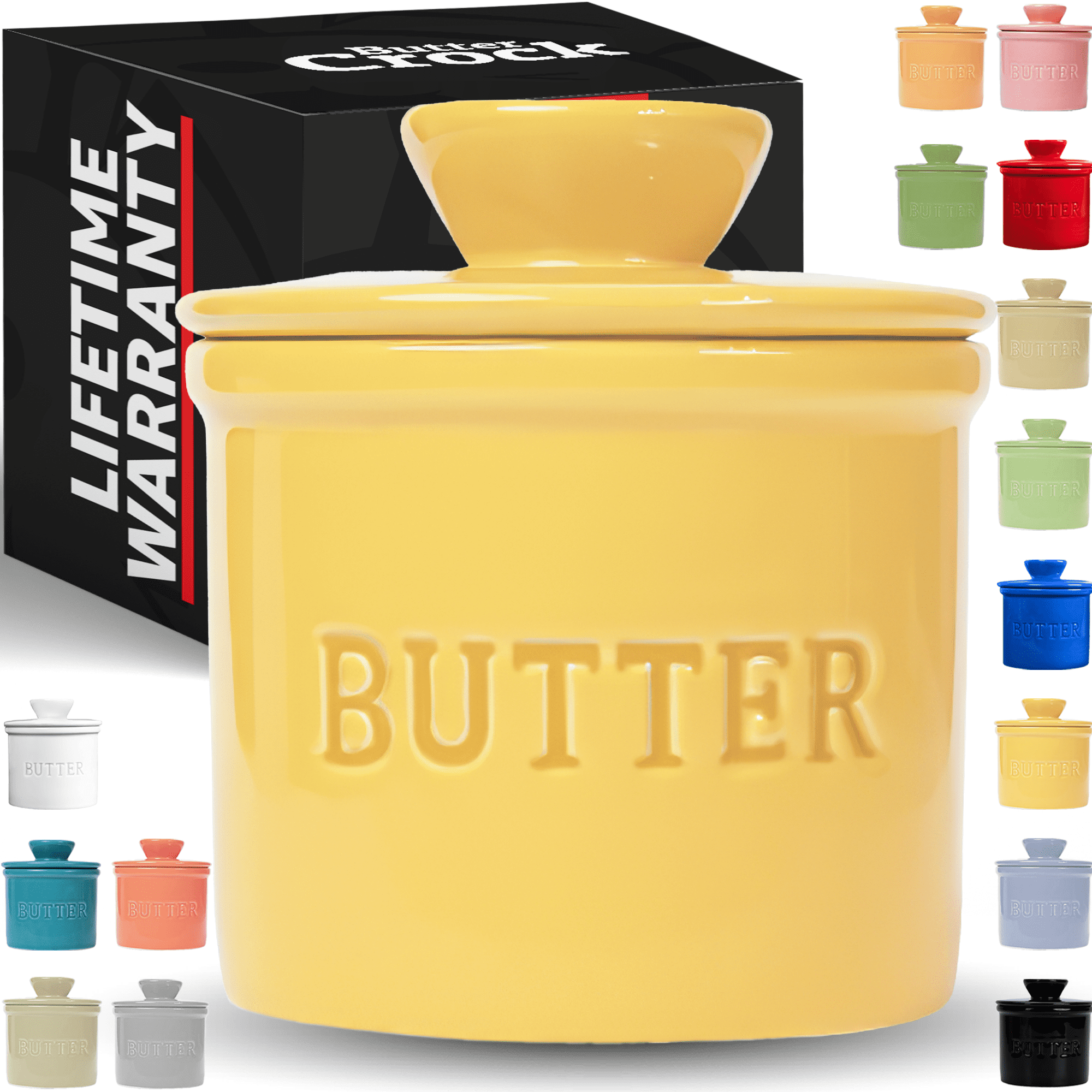 French Butter Crock - Khaki