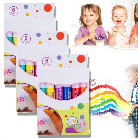 Priormer Puffy Pens,Priormer Magic Puffy Pens,1 Pack/6pcs MarcadoresPuffy,DIY Bubble Popcorn Drawing Pen,For Arts & Crafts Supplies (3PACK)