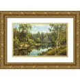 thumbnail image 1 of Priscepa, Igor 24x16 Gold Ornate Wood Framed with Double Matting Museum Art Print Titled - SLOWLY RIVER I, 1 of 4