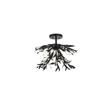 Priscilla 18.5 inch flush mount in black
