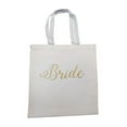 thumbnail image 1 of Priscilla Carson 100% Cotton Canvas Wedding Party Tote Bag - Bride in White, 1 of 1