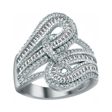 Priscilla Statement Ring Baguette Cubic Zirconia Womens Ginger Lyne Collection