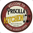 thumbnail image 1 of Priscilla's Kitchen 14" Round Metal Sign Bar Game Room Wall Decor 100140040275, 1 of 1