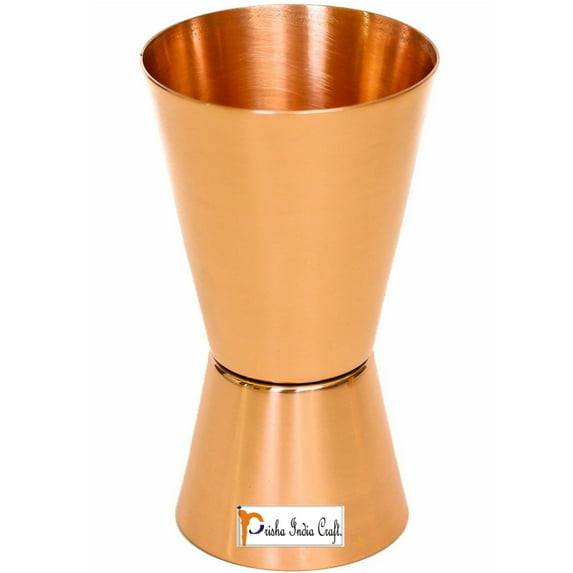 Prisha India Craft Double Sided Peg Measurer & Bar Tool Jigger 30-60 ml (Pack of 1, Copper)