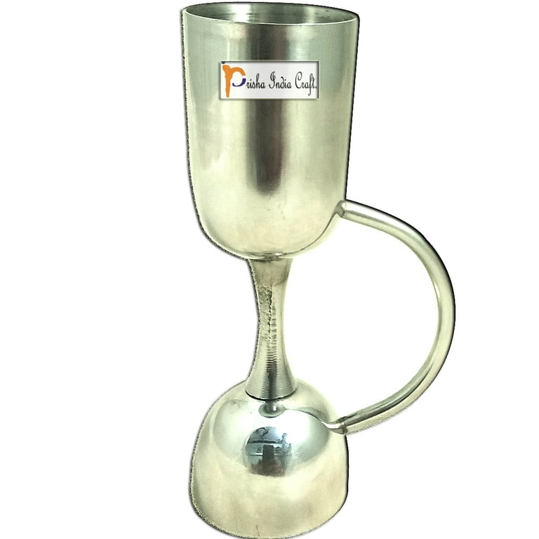 Prisha India Craft Double Sided Peg Measurer Bar Tool Jigger 30-60 ml,  Pack of 1, Stainless-steel