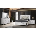 thumbnail image 1 of Prism 4 PC Queen Modern Bedroom Set made with Wood in White color, 1 of 13